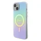 Guess iPhone 15 Plus Case IML Iridescent MagSafe, Turquoise