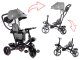Трёхколёсный Велосипед Коляска TRIKE FIX LITE, Серый
