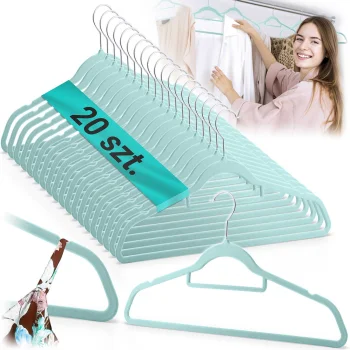 Massido MS-859 Velour Clothes Hangers, 20 pcs