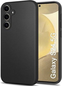 Samsung Galaxy S24 (SM-S921) Matt Silicone Color Case Cover, Black