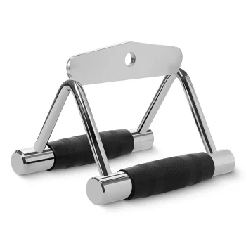 4FIZJO Double Triangular Cable Attachment Handle, Silver/Black