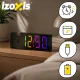 Izoxis LED Alarm Clock, Colorful Display, Temperature, USB