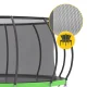 4FIZJO PRO Garden Trampoline 496 cm 16FT with Net and Ladder, Green-Black