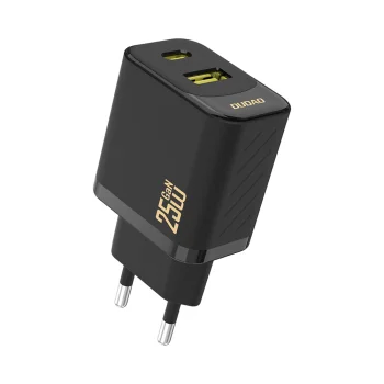 Dudao A26T GaN 25W USB-A, USB-C Wall Charger - Black