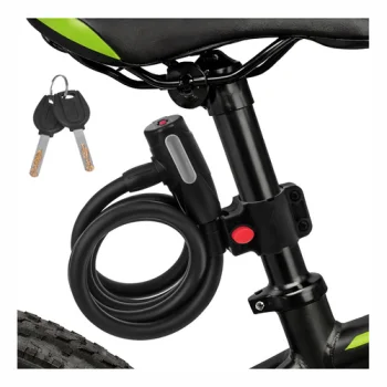 Bicycle Cable Lock 150cm 12mm Trizand, Matte Black