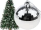 Shatterproof Christmas Tree Baubles Set 6cm, 36 pcs, Silver/White