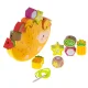 Wooden Balancing Game and Lacing Toy Hedgehog with Fruits