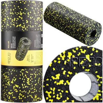 4FIZJO EPP Foam Massage Roller 33 cm, Black/Yellow