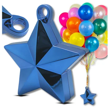 Bakalu Balloon Weight Star, Blue, 10 cm
