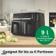 Bosch Serie 4 MAFD440B7 Double Drawer Air Fryer, 2x4.5 L, 2500 W, Black