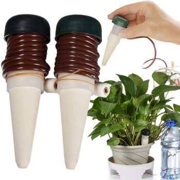 Flower Pot Watering System, Ceramic Dispenser, 2 pcs
