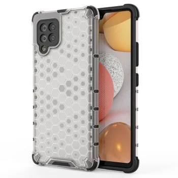 Case for Samsung Galaxy A42 5G Honeycomb Cover with TPU Bumper, Clear