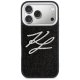 Karl Lagerfeld IML Glitter KL Diamond Logo Phone Case Cover iPhone 17 Pro - Black