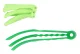 Microfiber blind cleaning brush with three heads, green