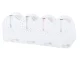 Toothbrush and Cup Organizer with Toothpaste Dispenser, White
