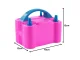 Electric Balloon Pump Compressor 600W Dual Nozzle Fast Inflator, pink-blue