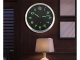 Wall clock fluorescent large silent glowing numbers stars 25cm