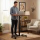 ModernHome Mobile Adjustable Height Desk 70x48 cm, Sit Stand Rolling Laptop Table