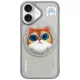 Nimmy Glasses Cool Cat MagSafe Case for iPhone 16 6.1\" with Phone Stand, Gray