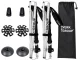 Folding Trekking and Nordic Walking Poles, Silver