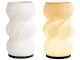 2-in-1 LED RGB Table Lamp with Flower Vase and Remote Control, Ecru