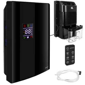 Air Dehumidifier Zortiva, 90W, 2000 ml Tank, Hygrostat, Remote Control