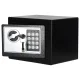 Electronic Home Safe Box with Digital Keypad and Key for Valuables, Black