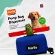 Karlie Dog Poop Bag Dispenser Pouch with Carabiner + 15 Bags, Blue