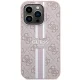 Guess 4G Printed Stripes MagSafe case for iPhone 15 Pro Max - pink