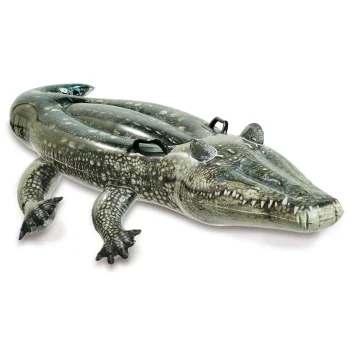 Intex Inflatable Crocodile Ride-On Float, 170 cm, Grey/Green