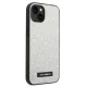 Karl Lagerfeld iPhone 14 Plus Case Glitter Plaque Logo, Silver