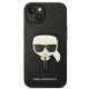Karl Lagerfeld Saffiano Karl\'s Head Patch iPhone 14 Plus Case Black