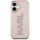 Karl Lagerfeld IML Rhinestones Logo Case for iPhone 16, Pink
