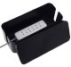 Dustproof Cable Storage and Management Box with Lid Cord Organizer, Black