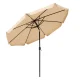 MultiGarden 3m Garden Parasol with Tilt and Crank, Beige