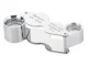 Folding Pocket Jewelry Loupe 10x 20x, Steel Body, Glossy Silver
