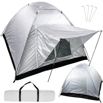 4-Person Igloo Camping Tent with Canopy, 200x200cm