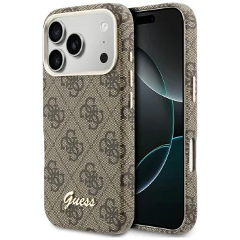 Guess 4G Script MagSafe Phone Case Cover iPhone 17 Pro Max - Brown