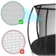 Neo-Sport Inner Trampoline Safety Net 252 cm 8ft 6 Poles