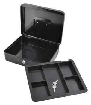 Malatec Large Metal Cash Box, Black