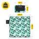 4FIZJO Insulated Picnic and Beach Blanket 200 x 200 cm, Leaf Pattern
