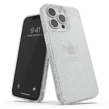 Adidas OR Protective Clear Case Glitter for iPhone 13 Pro / 13, Transparent Silver