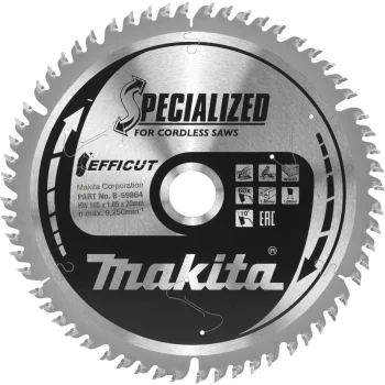 Makita B-69864 EFFICUT Circular Saw Blade 165x20 mm 60T