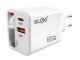 65W USB C Fast Wall Charger with Built-in Cable Power Delivery for Laptops, White