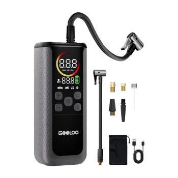 GOOLOO GT160 Dual Portable Car Air Compressor with 37 Wh Power Bank