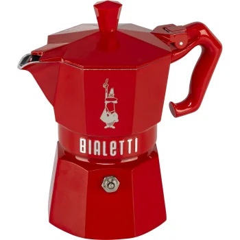 Bialetti MOKA EXCLUSIVE 3-Cup Espresso Maker, Red