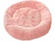 Plush Pet Bed for Large Dogs and Cats, Round, 80 cm, Pink