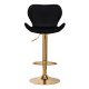 QS-B15 Swivel Adjustable Height Bar Counter Stool Chair, Black