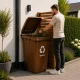 Multistore 240L Waste Bin for BIO Waste, Brown