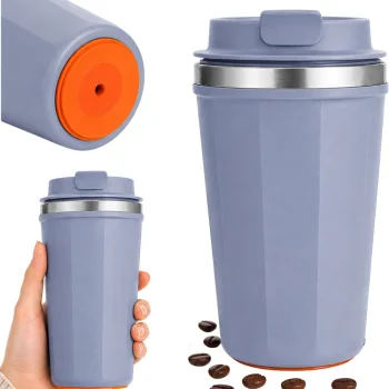Anti-Spill Thermal Mug with Suction Cup, 380ml, Blue